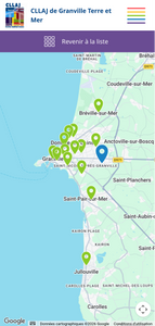 CLLAJ de Granville Terre et Mer - Carte interactive sur mobile
